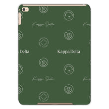 Load image into Gallery viewer, Kappa Delta Step Pattern Tablet Case - Dark Olive