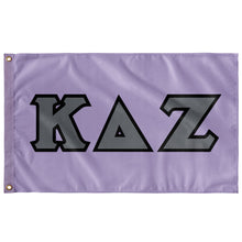 Load image into Gallery viewer, Kappa Delta Zeta Sorority Flag - Lavender, Metal &amp; Black