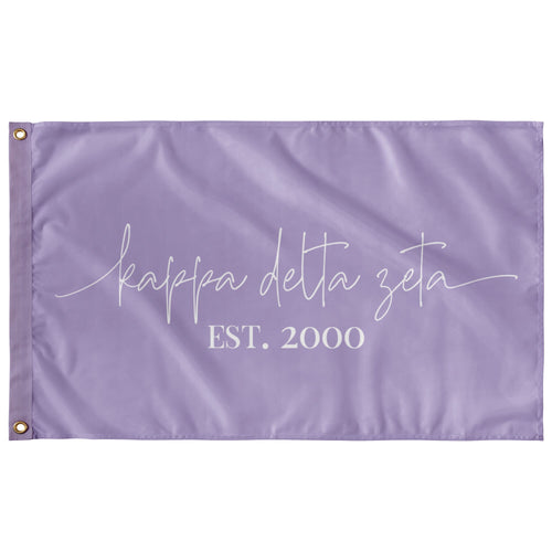Kappa Delta Zeta Sorority Script Flag