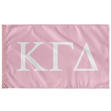 Load image into Gallery viewer, Kappa Gamma Delta Sorority Flag - Azalea &amp; White