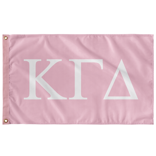 Kappa Gamma Delta Sorority Flag - Azalea & White