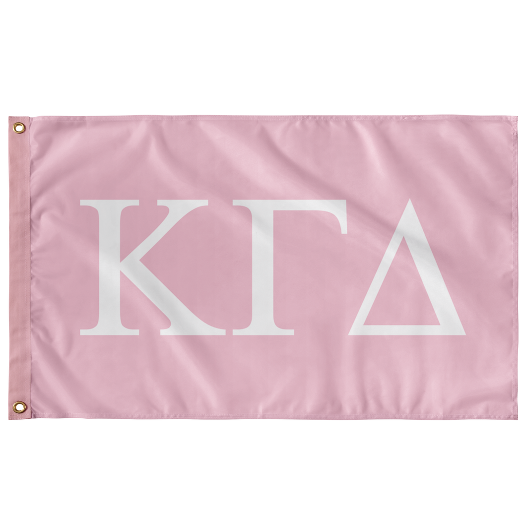 Kappa Gamma Delta Sorority Flag - Azalea & White
