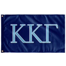 Load image into Gallery viewer, Kappa Kappa Gamma Sorority Letter Flag - Kappa Blue, Light Blue &amp; White