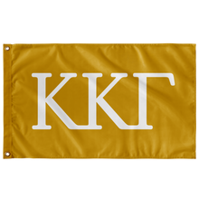 Load image into Gallery viewer, Kappa Kappa Gamma Sorority Letter Flag - Key Gold &amp; White