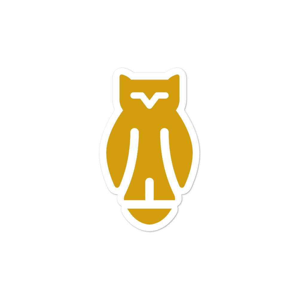 Kappa Kappa Gamma Owl Sticker - Key Gold