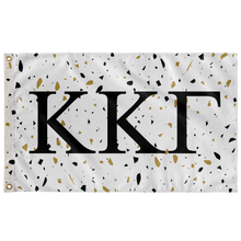 Load image into Gallery viewer, Kappa Kappa Gamma Terrazzo Gold Sorority Flag