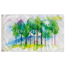 Load image into Gallery viewer, Kappa Kappa Gamma Watercolor Forest Sorority Flag