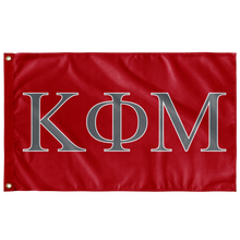 Load image into Gallery viewer, Kappa Phi Mu Fraternity Flag - Red, Metal &amp; White