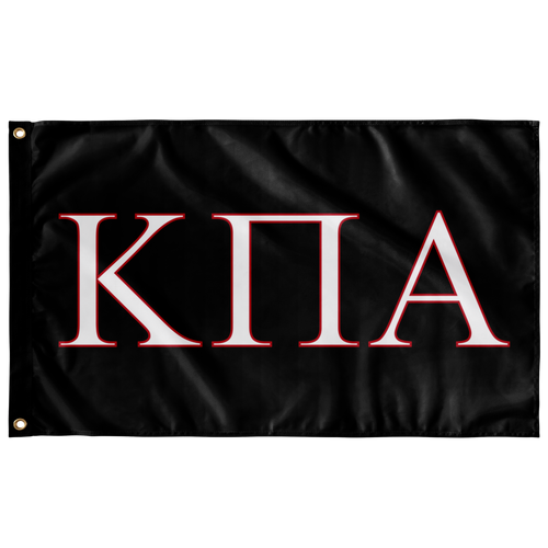 Kappa Pi  Alpha Fraternity Flag - Black, White, Red