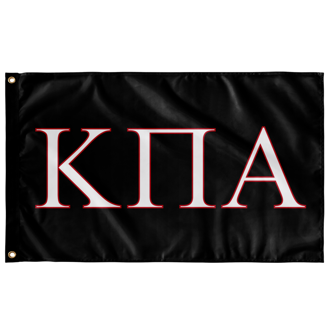 Kappa Pi  Alpha Fraternity Flag - Black, White, Red