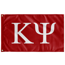 Load image into Gallery viewer, Kappa Psi Fraternity Letter Flag - Red &amp; White