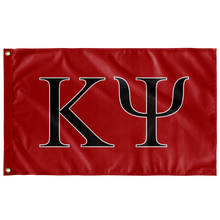 Load image into Gallery viewer, Kappa Psi Fraternity Letter Flag - Red, Black &amp; White