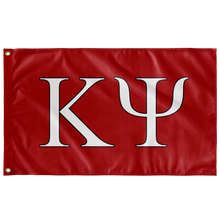 Load image into Gallery viewer, Kappa Psi Fraternity Letter Flag - Red, White &amp; Black