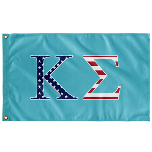 Kappa Sigma USA Flag - Aqua