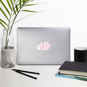 Alpha Phi Sorority Letters Sticker - Light Pink