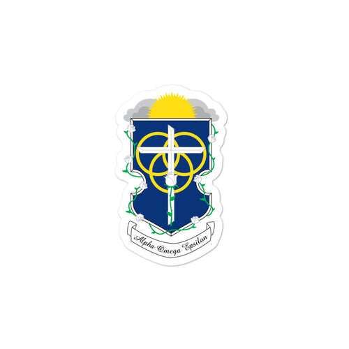 Alpha Omega Epsilon Crest Sticker