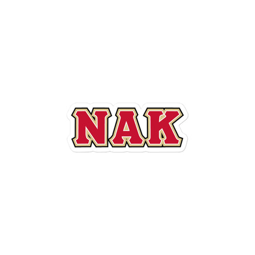 Nu Alpha Kappa Greek Letters Sticker