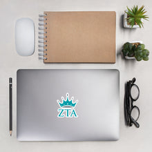 Load image into Gallery viewer, Zeta Tau Alpha Official Crown &amp; Greek Letters Stickers