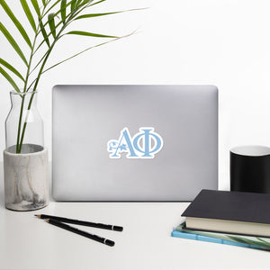 Alpha Phi Sorority Letters Sticker - Light Blue