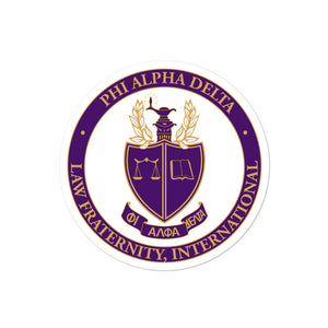 Phi Alpha Delta Crest Sticker