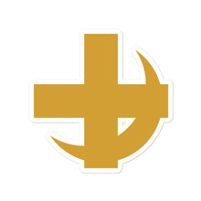 Load image into Gallery viewer, Lambda Chi Alpha Cross &amp; Crescent Sticker - Gold