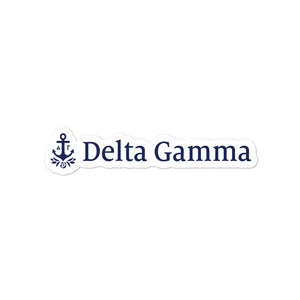 Delta Gamma Horizontal Logo Sticker - Navy