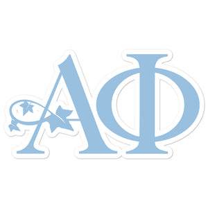 Alpha Phi Sorority Letters Sticker - Light Blue