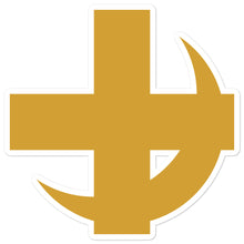Load image into Gallery viewer, Lambda Chi Alpha Cross &amp; Crescent Sticker - Gold