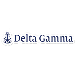 Delta Gamma Horizontal Logo Sticker - Navy
