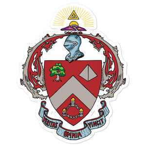 Triangle Fraternity Coat Of Arms Sticker