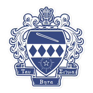 Tau Beta Sigma Blue & White Crest Sticker