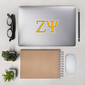 Zeta Psi Greek Letters Sticker