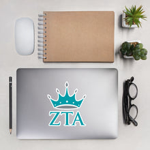 Load image into Gallery viewer, Zeta Tau Alpha Official Crown &amp; Greek Letters Stickers