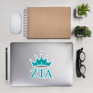 Zeta Tau Alpha Official Crown & Greek Letters Stickers