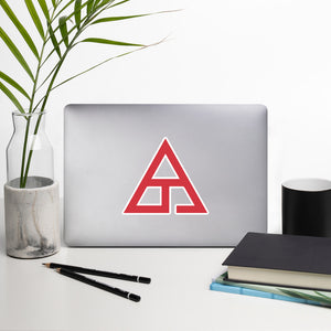 Triangle Delta T Trademark Sticker - Cherry