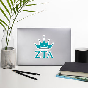 Zeta Tau Alpha Official Crown & Greek Letters Stickers