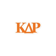 Load image into Gallery viewer, Kappa Delta Rho Logo Letters Sticker - Princeton Orange