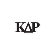 Load image into Gallery viewer, Kappa Delta Rho Logo Letters Sticker - Black
