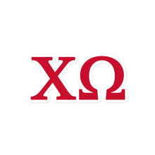 Load image into Gallery viewer, Chi Omega Sorority Letters Sticker - Cardinal