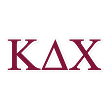 Load image into Gallery viewer, Kappa Delta Chi Letters Sticker - Maroon