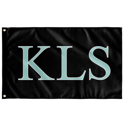 KLS Flag - Black, Mystic Ocean & White