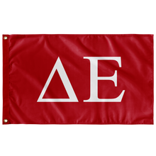 Load image into Gallery viewer, Delta Epsilon Fraternity Flag - Red &amp; White