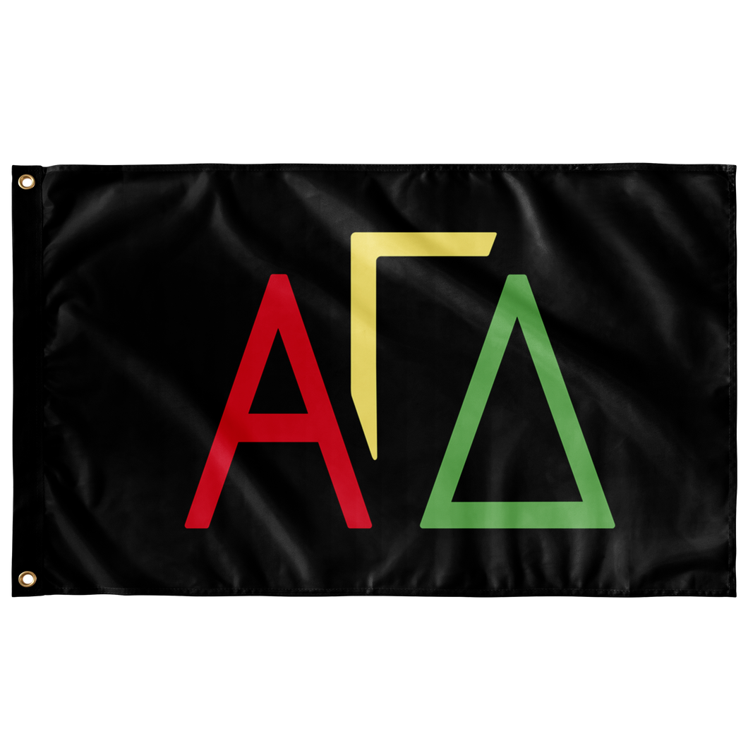 Alpha Gamma Delta Tri-Color Sorority Flag - Black