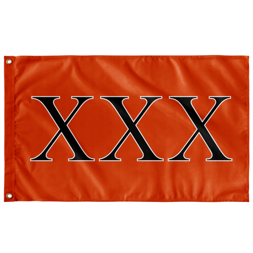 Chi Chi Chi Greek Flag - Orange, Black & White
