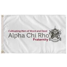 Load image into Gallery viewer, Alpha Chi Rho Fraternity Logo Flag - White