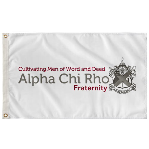 Alpha Chi Rho Fraternity Logo Flag - White