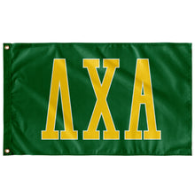 Load image into Gallery viewer, Lambda Chi Alpha Collegiate Block Greek Flag - Green, Yellow &amp; White
