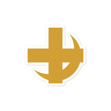 Load image into Gallery viewer, Lambda Chi Alpha Cross and Crescent Sticker - Gold