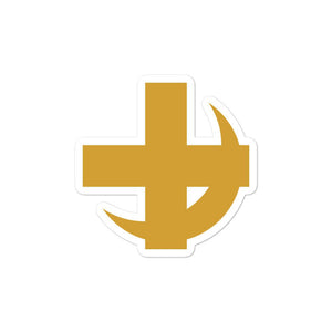 Lambda Chi Alpha Cross and Crescent Sticker - Gold