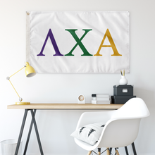 Load image into Gallery viewer, Lambda Chi Alpha Tri Color Fraternity Flag - White